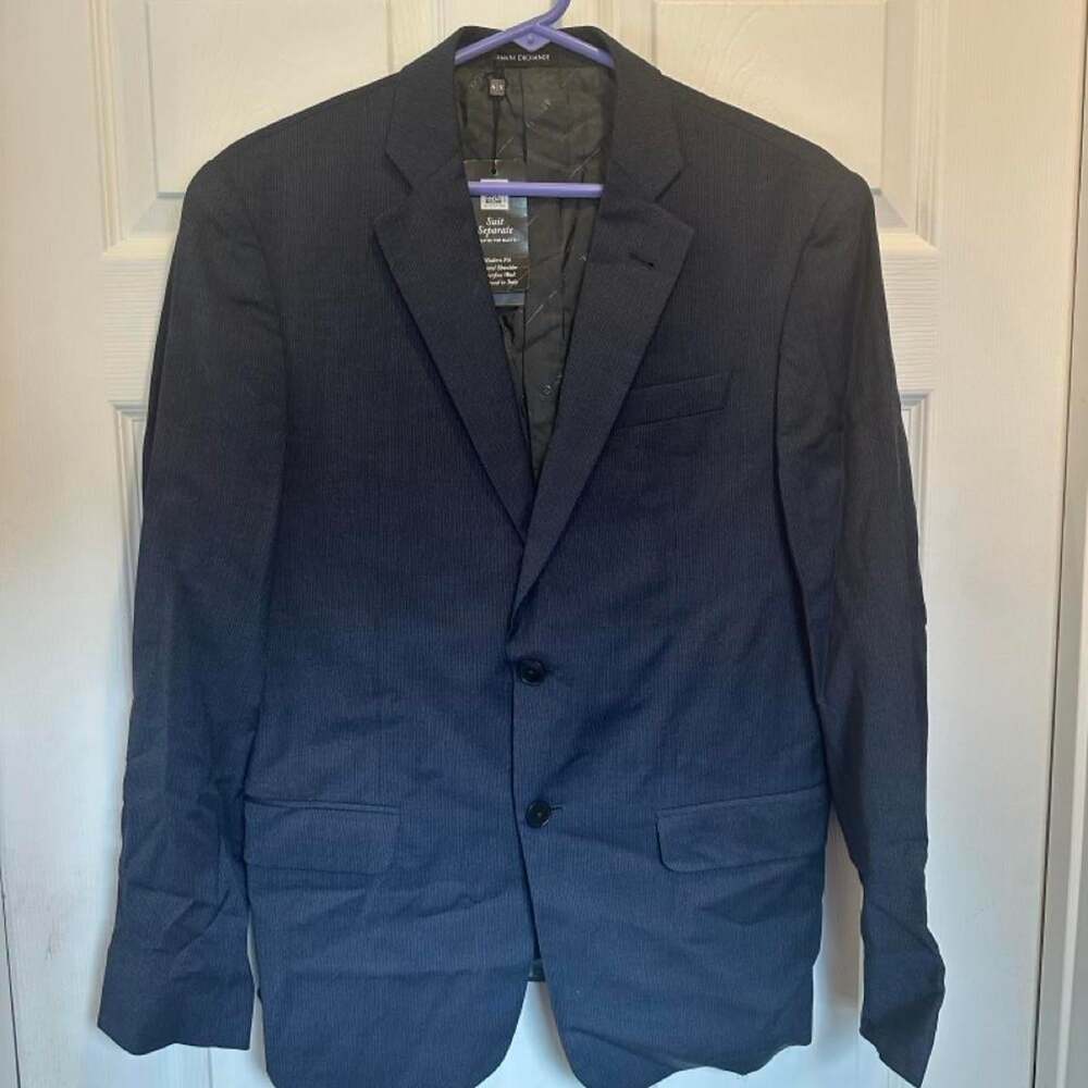 Armani Exchange Men's Navy and Blue Tailored-jackets